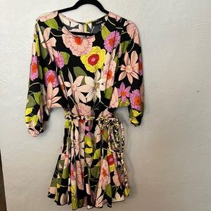 Floral Satin Dress